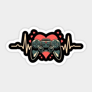 Gaming Heartbeat Gamer Lover Gifts Sticker